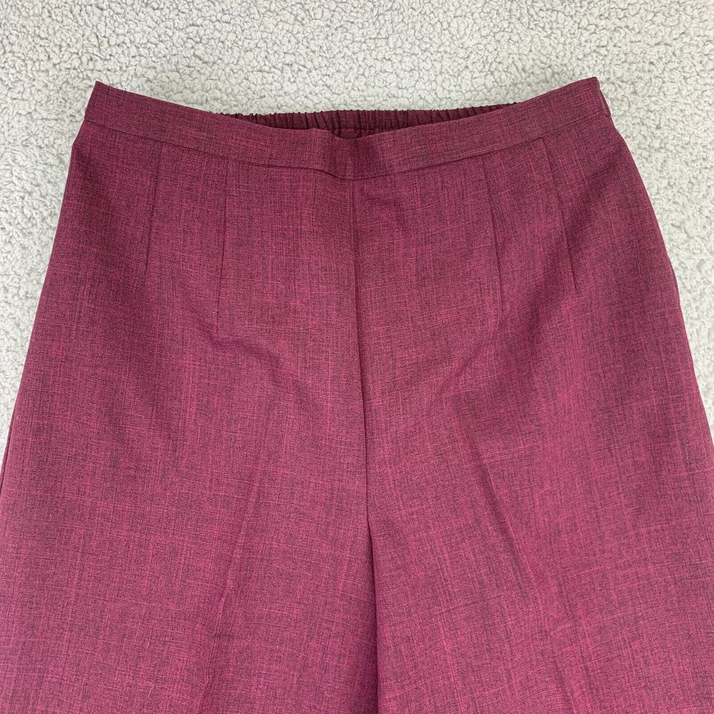 Sag Harbor Dress Pants Womens 10 Burgundy High-Rise Elastic Waist Straight - Picture 5 of 10